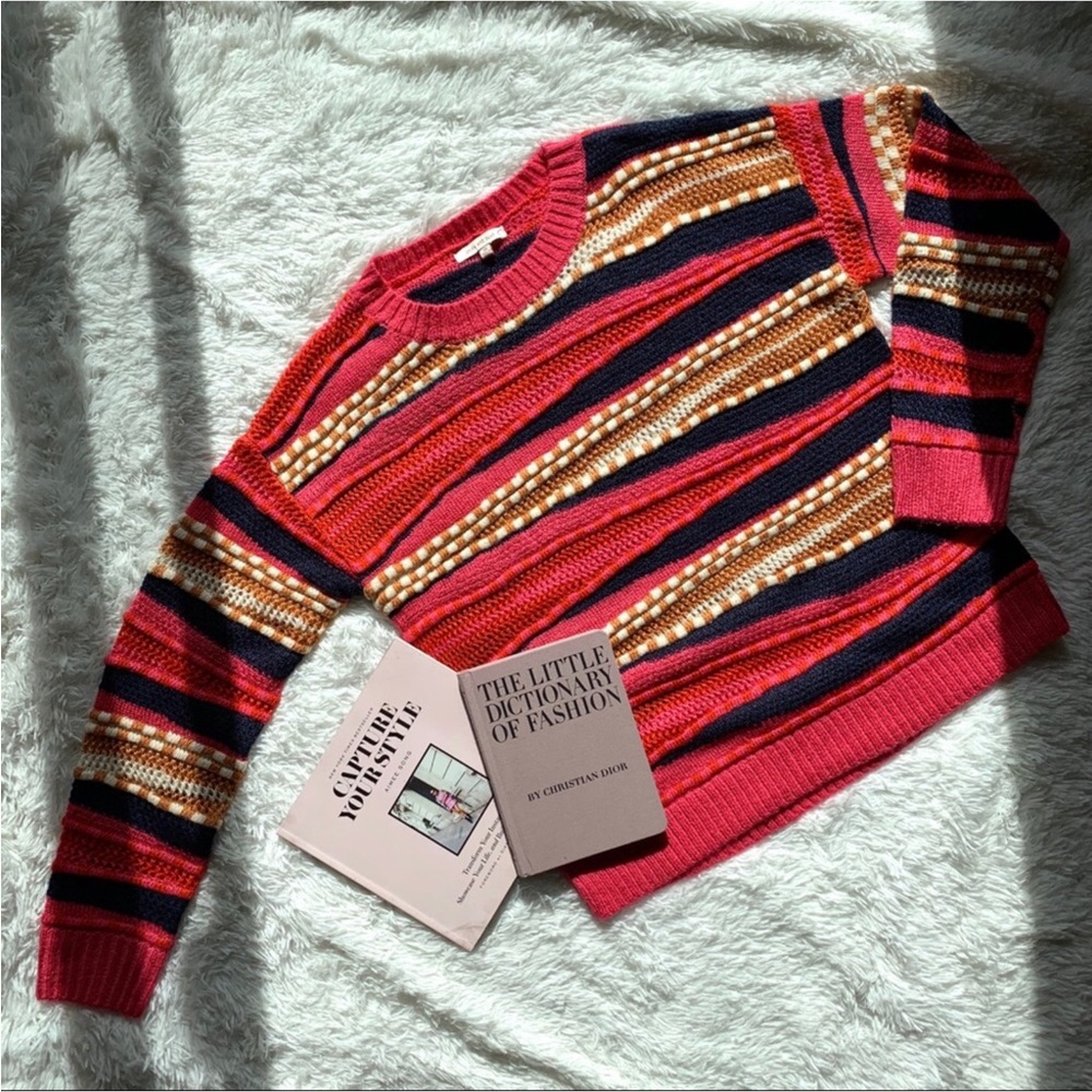 Skies Are Blue Textured Sweater Coogi Style - Picture 14 of 14